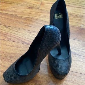 Black high heels 6 inch
